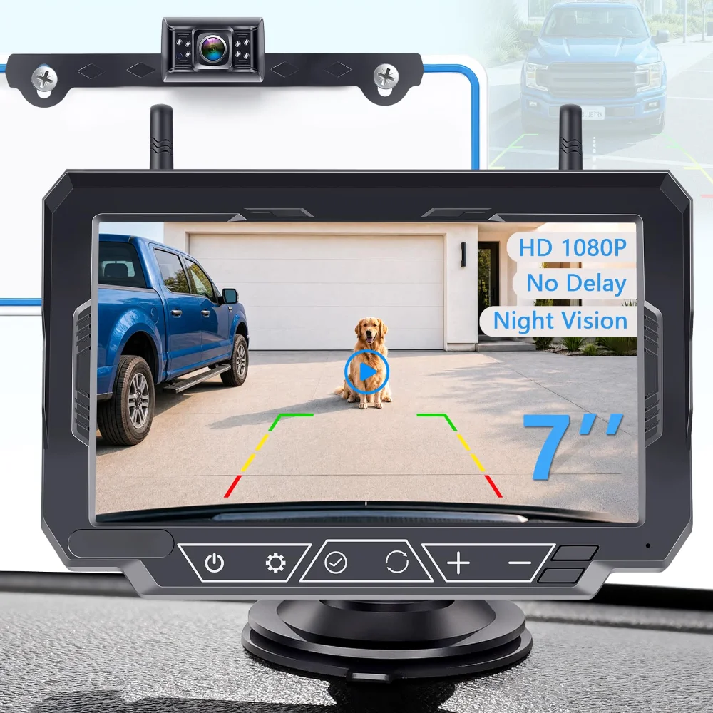 LeeKooLuu 7-inch wireless backup camera for cars