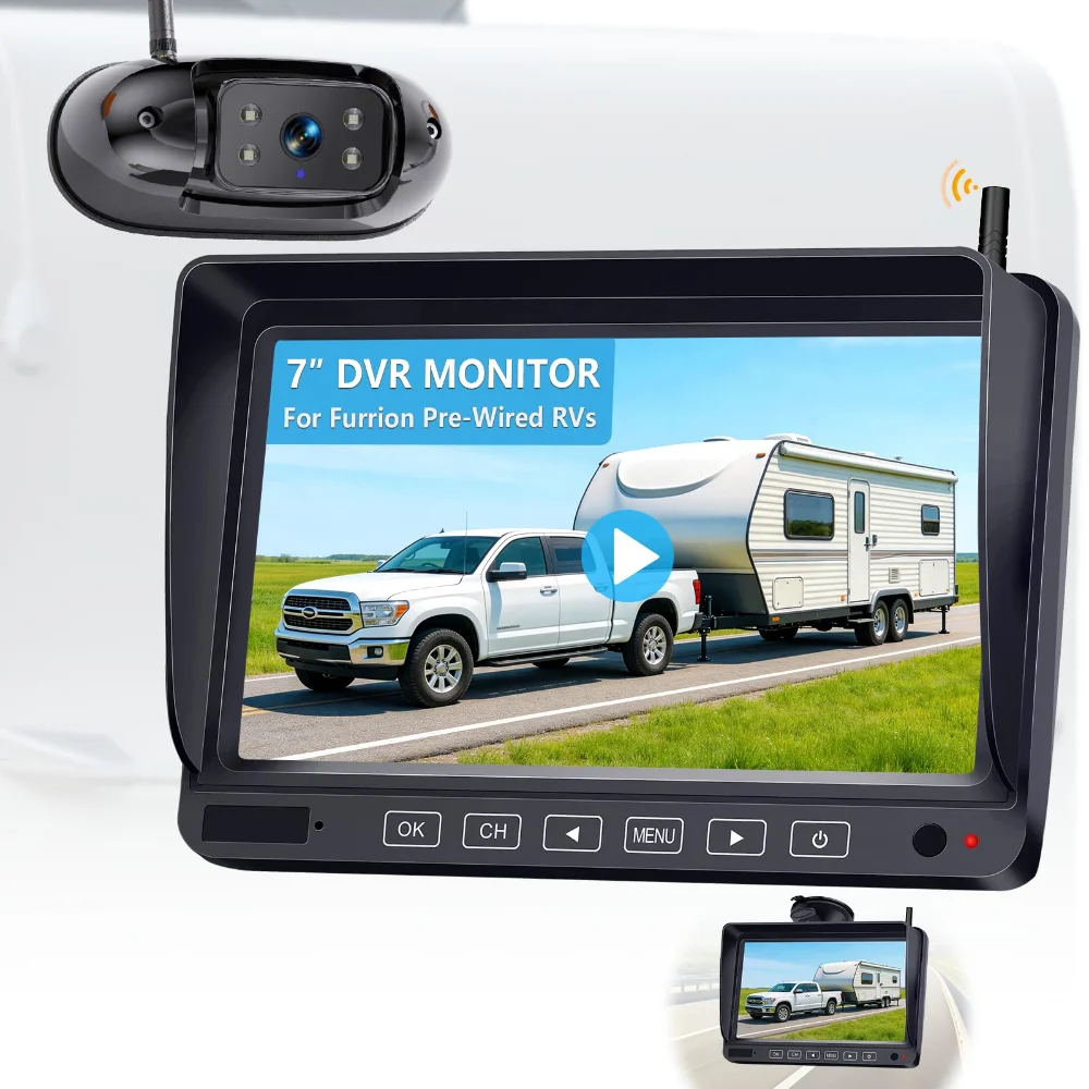 LeeKooLuu 7-inch wireless RV camera for Furrion-prewired rigs