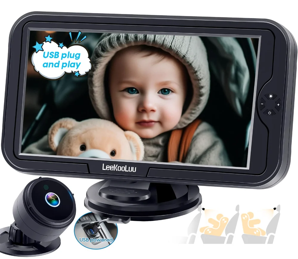 LeeKooLuu K01 baby car camera with USB power