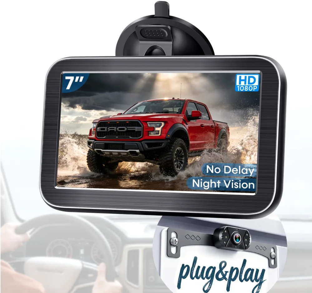 LeeKooLuu LK13 7-inch wired backup camera kit