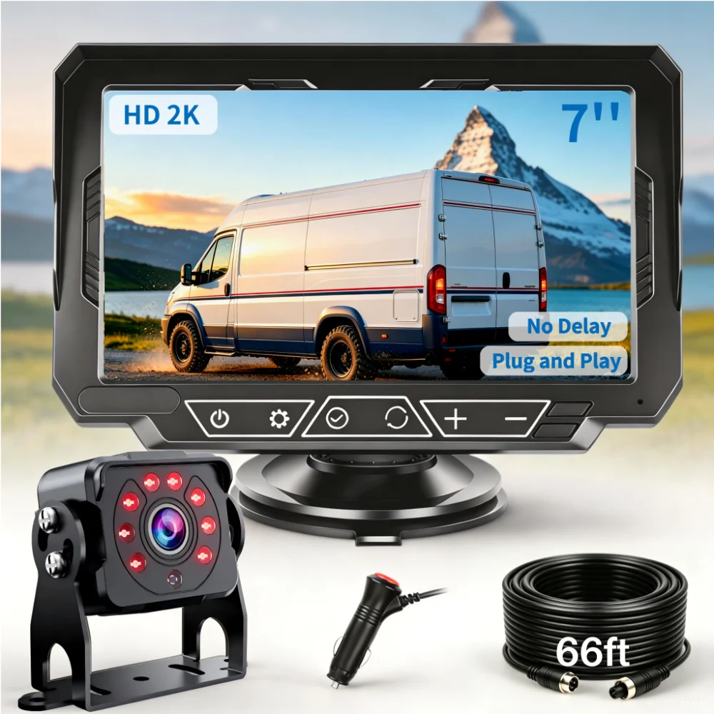 LeeKooLuu LK14 2K wired backup camera for trucks