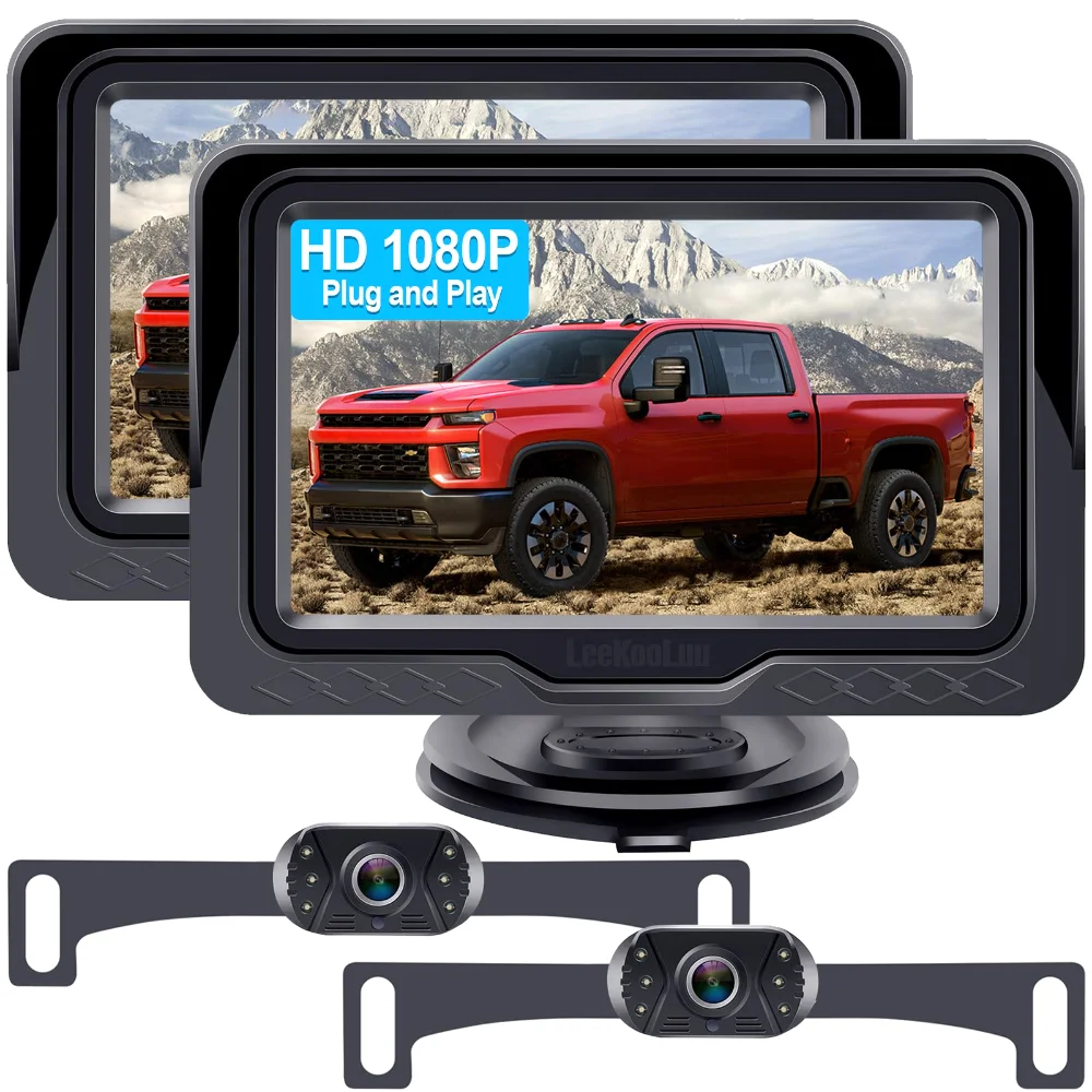 LeeKooLuu LK3 backup camera kit, two-vehicle pack